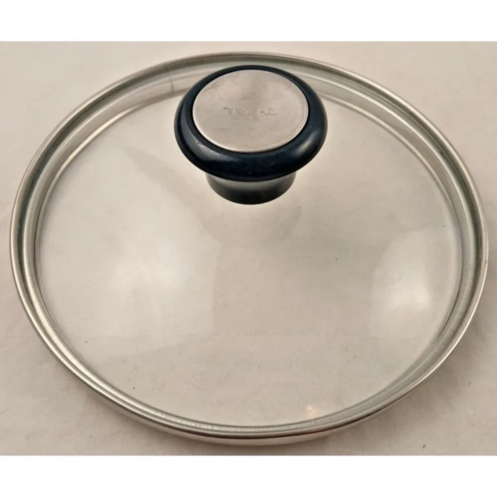 T-Fal Black Knob Glass Pot Replacement Lid Only-Inner Appx 7